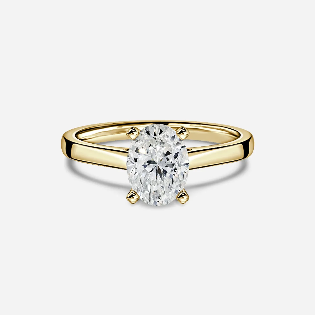 Avery -  Oval diamond solitaire engagement ring