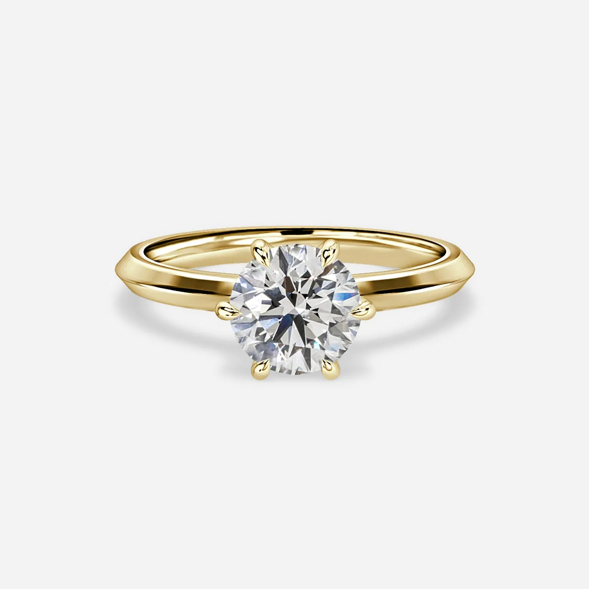 West - Round diamond solitaire engagement ring